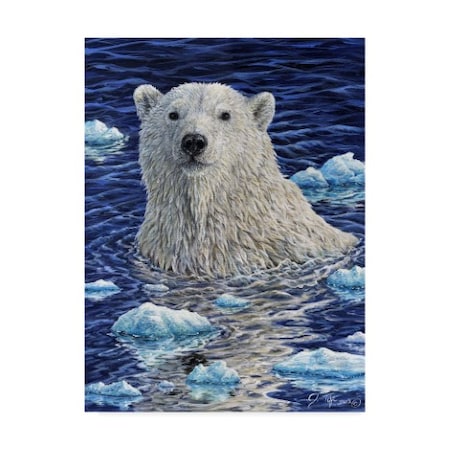 Jeff Tift 'Polar Bear Painting' Canvas Art,18x24